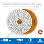 ЗУБР АГШК 100 мм, №200, мокрое шлифование, Алмазный гибкий шлифовальный круг (29866-200)