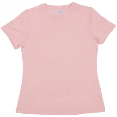 Футболка женская однотонная, цвет розовый, р 44 ( маломерит, р.42 )