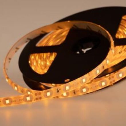 LED лента силикон, 8 мм, IP65, SMD 2835, 60 LED/m, 12 V, цвет свечения желтый
