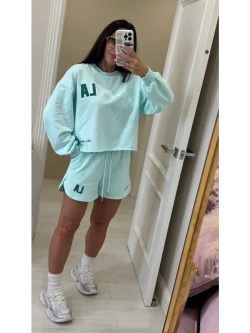 Спортивный костюм женский двойка свитшот с шортами LA