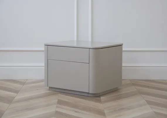 Тумба прикроватная Tammi 2 ящика ширина 50 см (серо-бежевый)