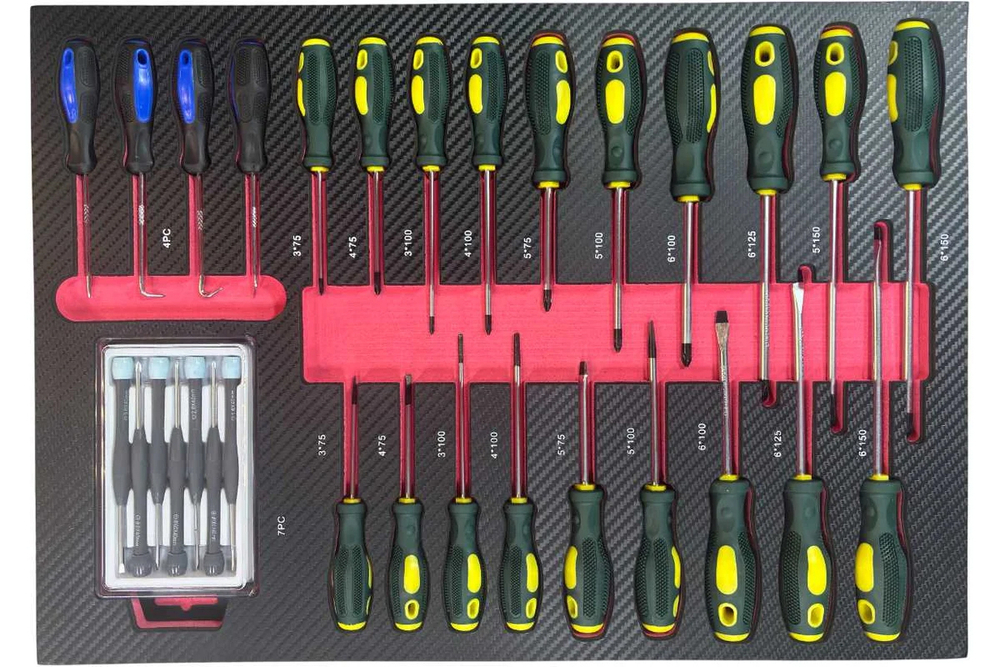 Набор ложементов GWA-255B с инструментом, 255 предметов, 4 ложемента, 550x390x30мм, Great Wolf