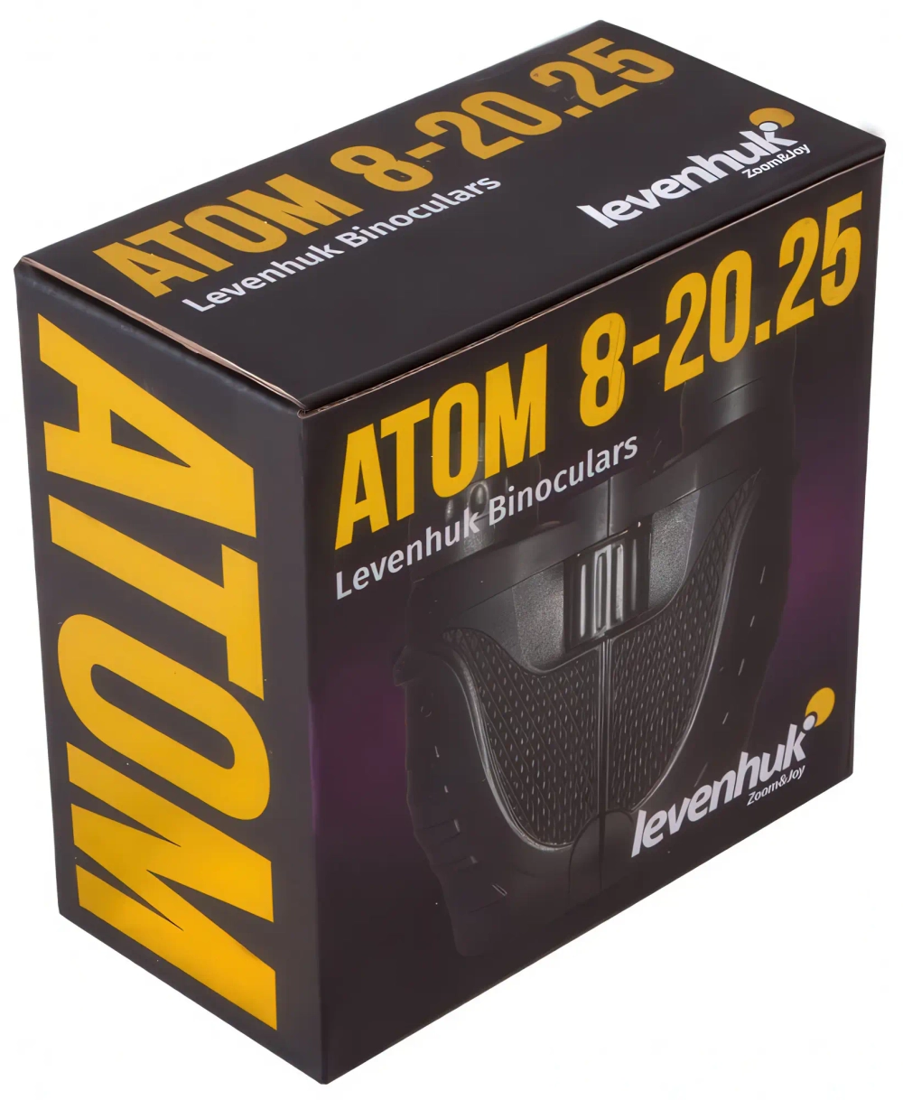 Бинокль Levenhuk Atom 8–20x25 - упаковка крупным планом