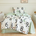 Постельное белье детское 160x80 Young на резинке, комплект с одеялом 100% хлопок OBKR018