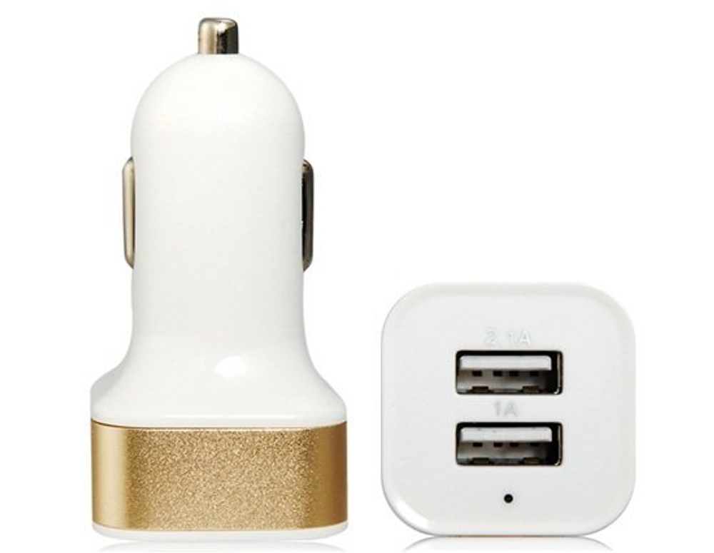 Автомобильное зарядное устройство (АЗУ) iPhone/iPad на 2 USB