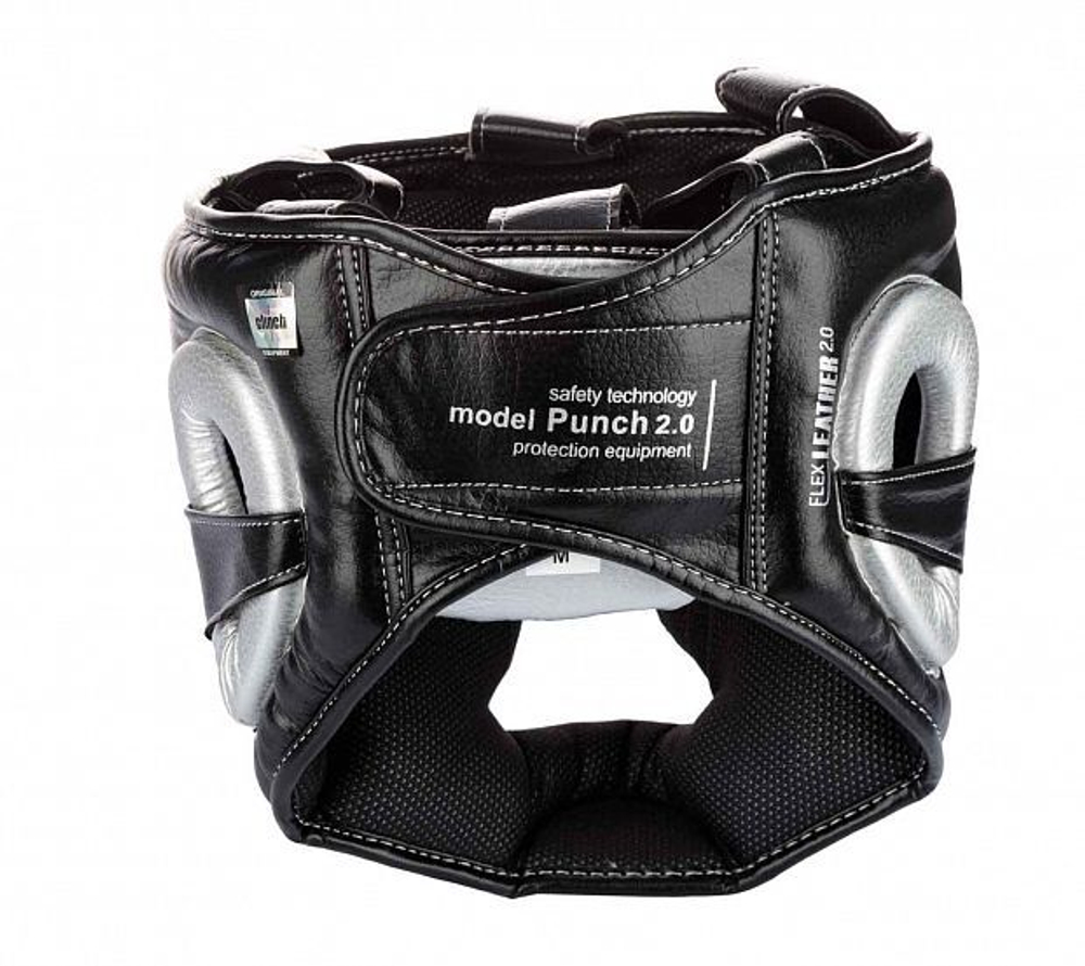 Шлем боксерский Clinch Punch 2.0 Full Face черно-серебристый C148