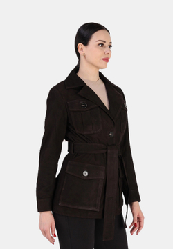 Кожаная куртка демисезонная замшевая