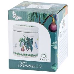 Банка для сыпучих продуктов " " 10х10х11,5см v=480мл (керамика) (подарочная упаковка)