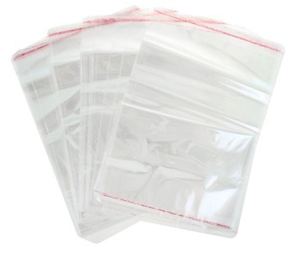 Пакеты БОПП с клеевым клапаном 8х12+3см 25мкм (100/1000шт)