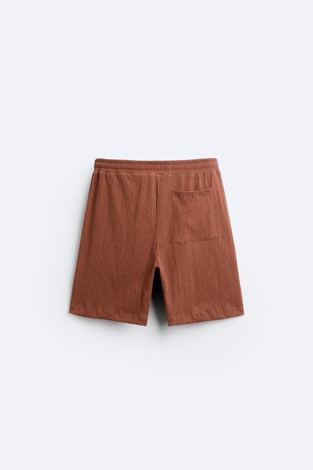 ZARA ШОРТЫ ИЗ РЕЛЬЕФНОЙ ТКАНИ, ОХРА