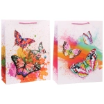 Пакет подарочный «Акварельные бабочки» 31*40*12 см, микс