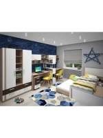 Кровать односпальная 80х200 Ясень шимо светлый