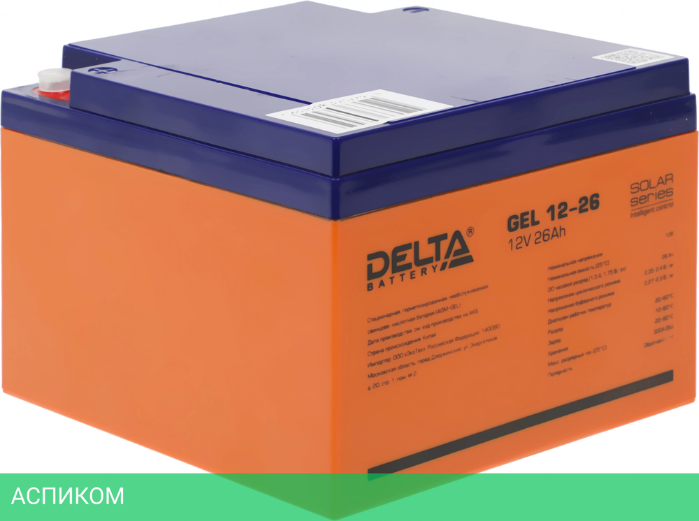 Аккумулятор для ИБП Delta GEL 12-26