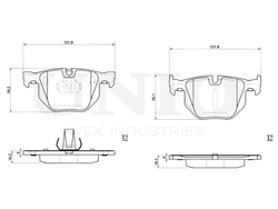 Колодки тормозные диск. задние UNIO BRP-20434