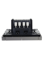 FORTE&PIANO Выключатель 2-клавишный проходной с индикацией 10А FP508 сталь IEK