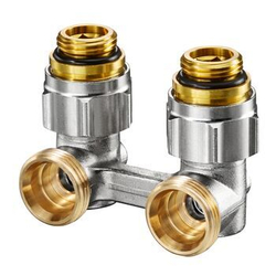 OVENTROP Запорно-присоединительный (ZB) узел Oventrop Multiflex F угловой, для двухтрубных систем