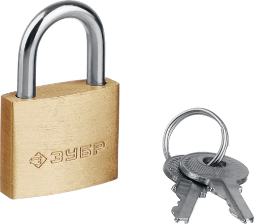 Замок навесной ЗУБР (30мм) латунный