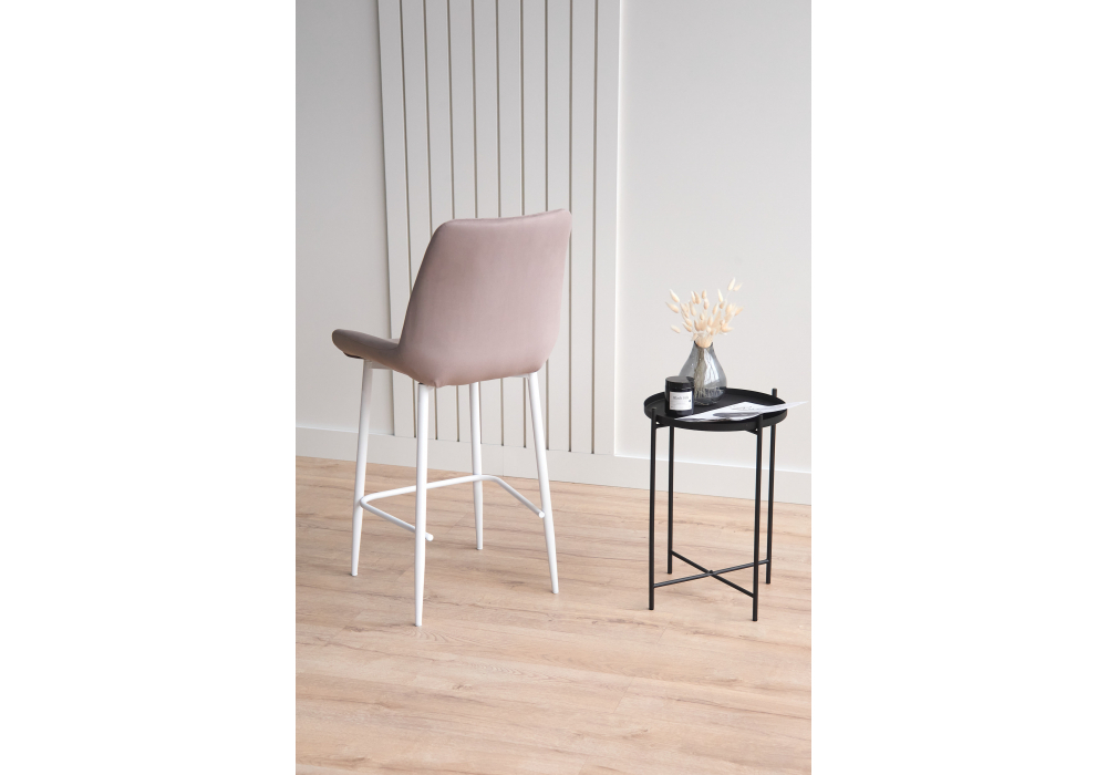 Барный стул Woodville Седа 360 латте (zd 290), белый np, ножки белые