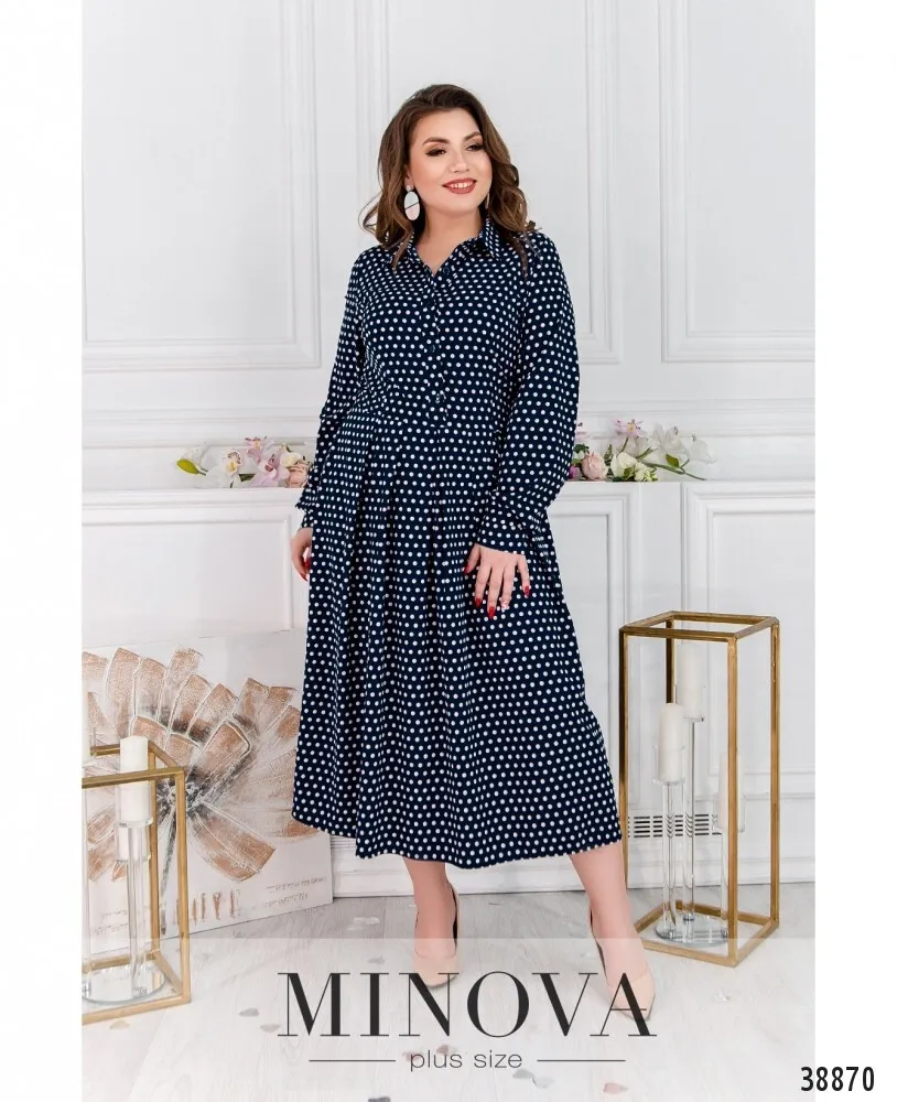 Платье 3141-В-темно-синий Minova