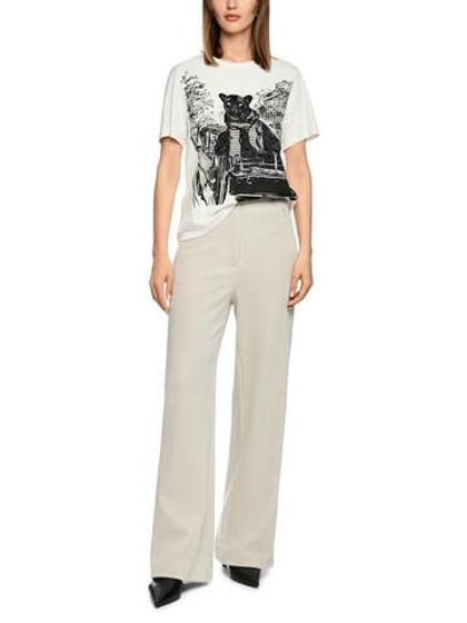 Marc Cain Футболка с принтом, украшенным бисером