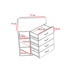 Комод угловой Катрин 7, белый