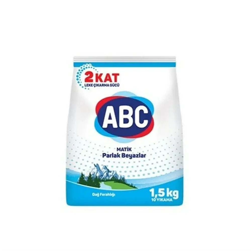 Порошок для стирки белья ABC Свежесть гор 1.5KG