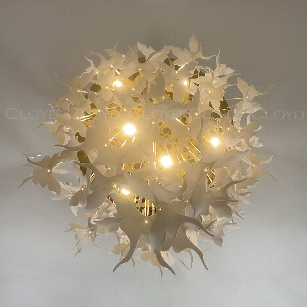 Люстра Cloyd TROPICA C9 / выс. 120 см - керамика - золото (арт.11332)