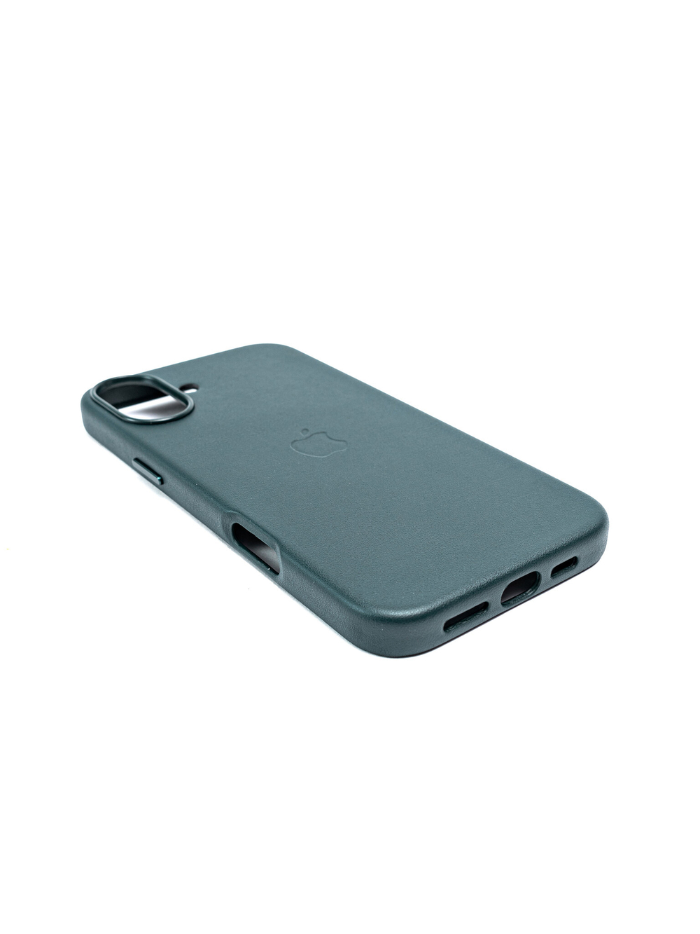 Кожаный чехол Leather Case на iPhone 16 Plus, Зеленый