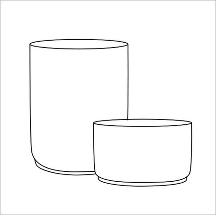 Кашпо, коллекция Concrete, форма CYLINDER XL