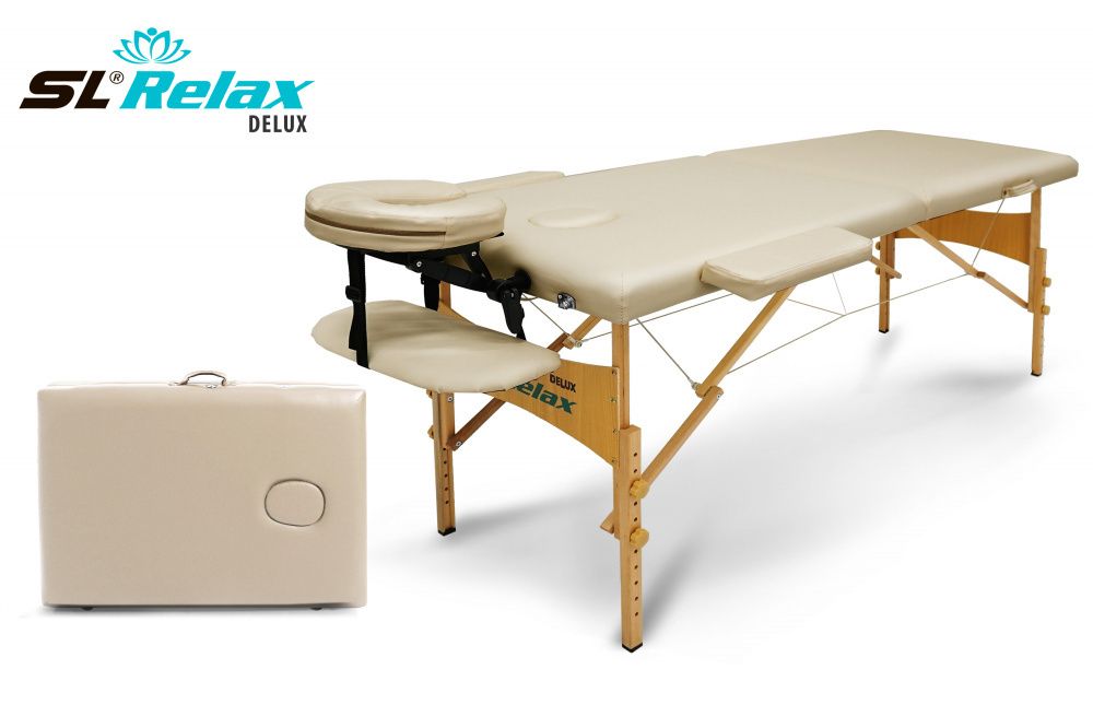 Массажный стол Delux Бежевый УЦЕНКА №113