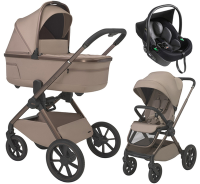 Детская коляска 3 в 1 Espiro Clodi и автокресло Pi Black 09 stylish beige