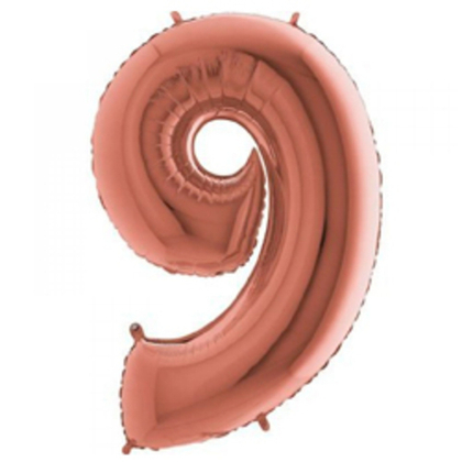 Цифра "9" розовое золото
