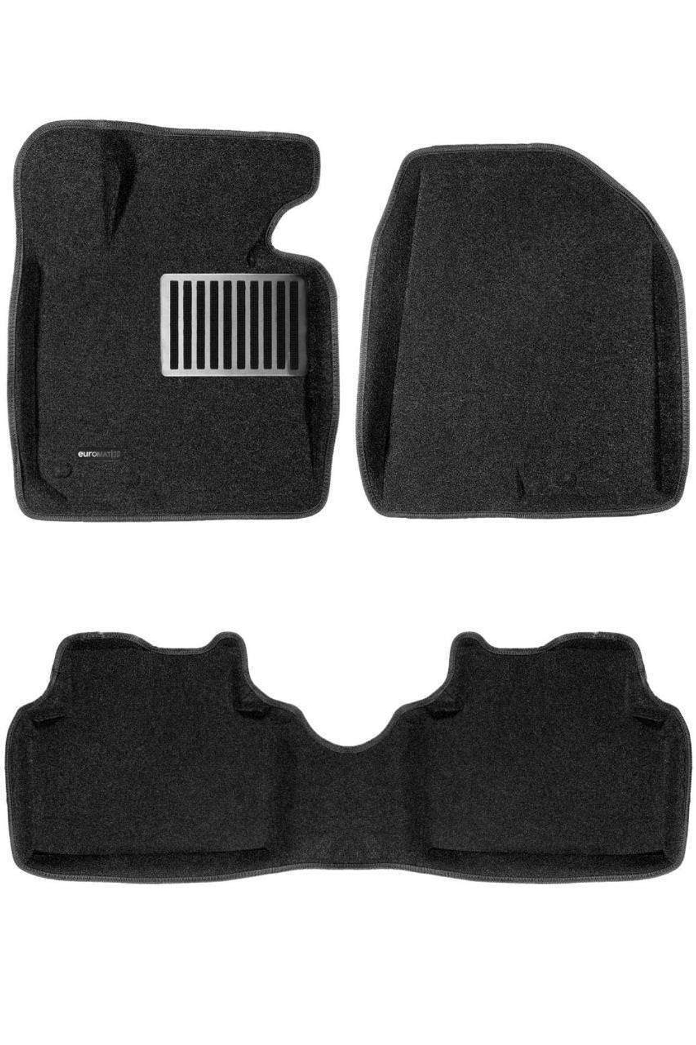 Коврики салона для HYUNDAI ix35 (2009-2015) Euromat 3D Lux черные. Арт. EM3D-002707