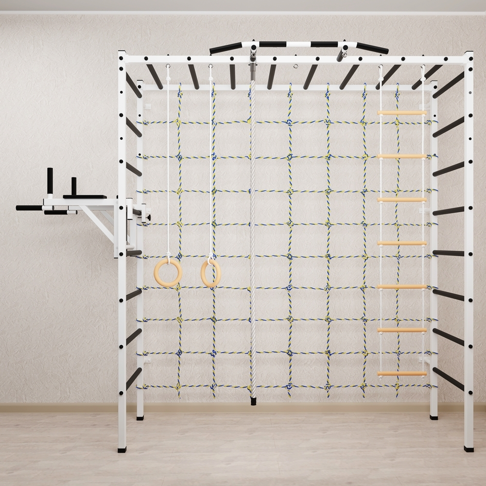 Спортивный комплекс Sv Sport П 4030 (Турник/Брусья/Канат/Кольца/Лестница/Сетка)