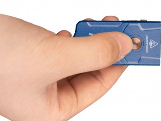 Фонарь FENIX Мод. E03R V2.0 синий (500лм-90м)(светодиод: белый + красный)(30г)(встроенный аккум.400mAh)