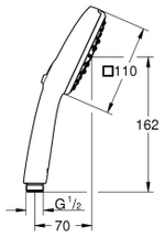 Ручной душ GROHE Tempesta Cube 110, 3 режима струи, хром (27574003)