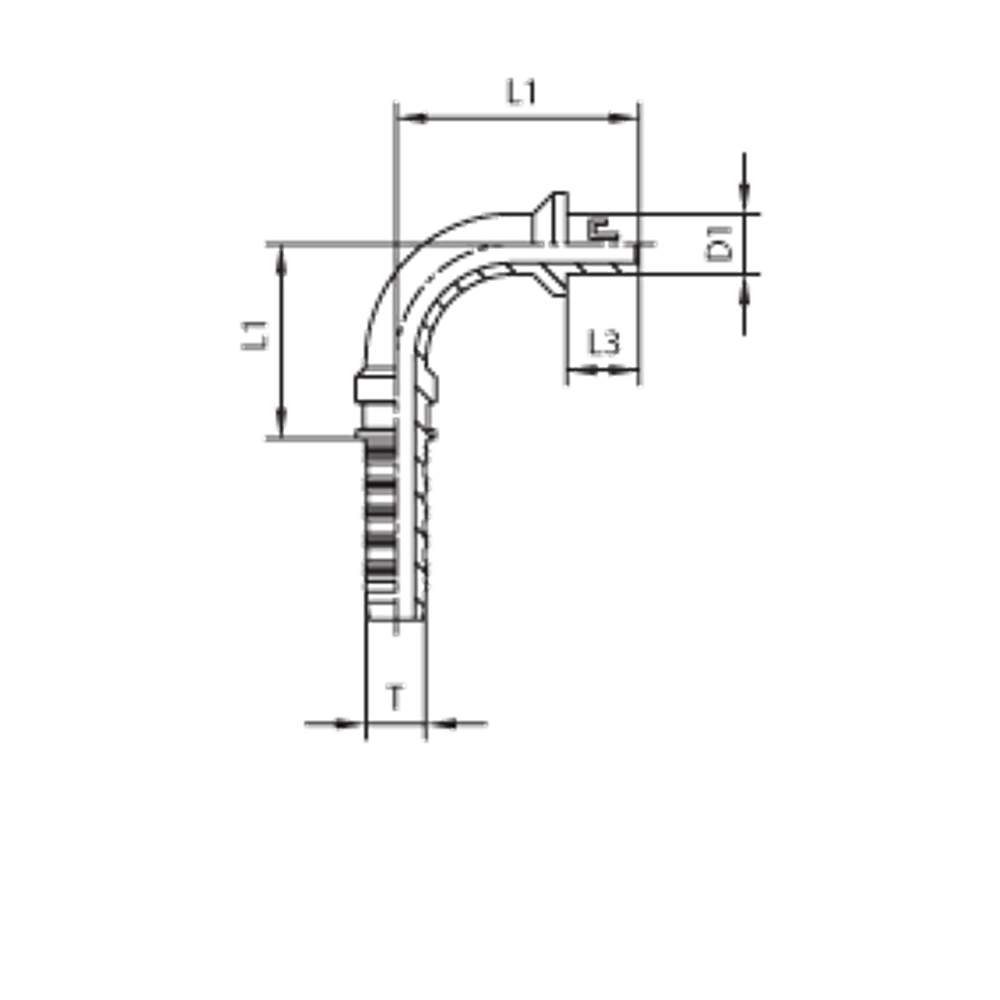 Фитинг DN 20 BEL (Ш) 22 (90)