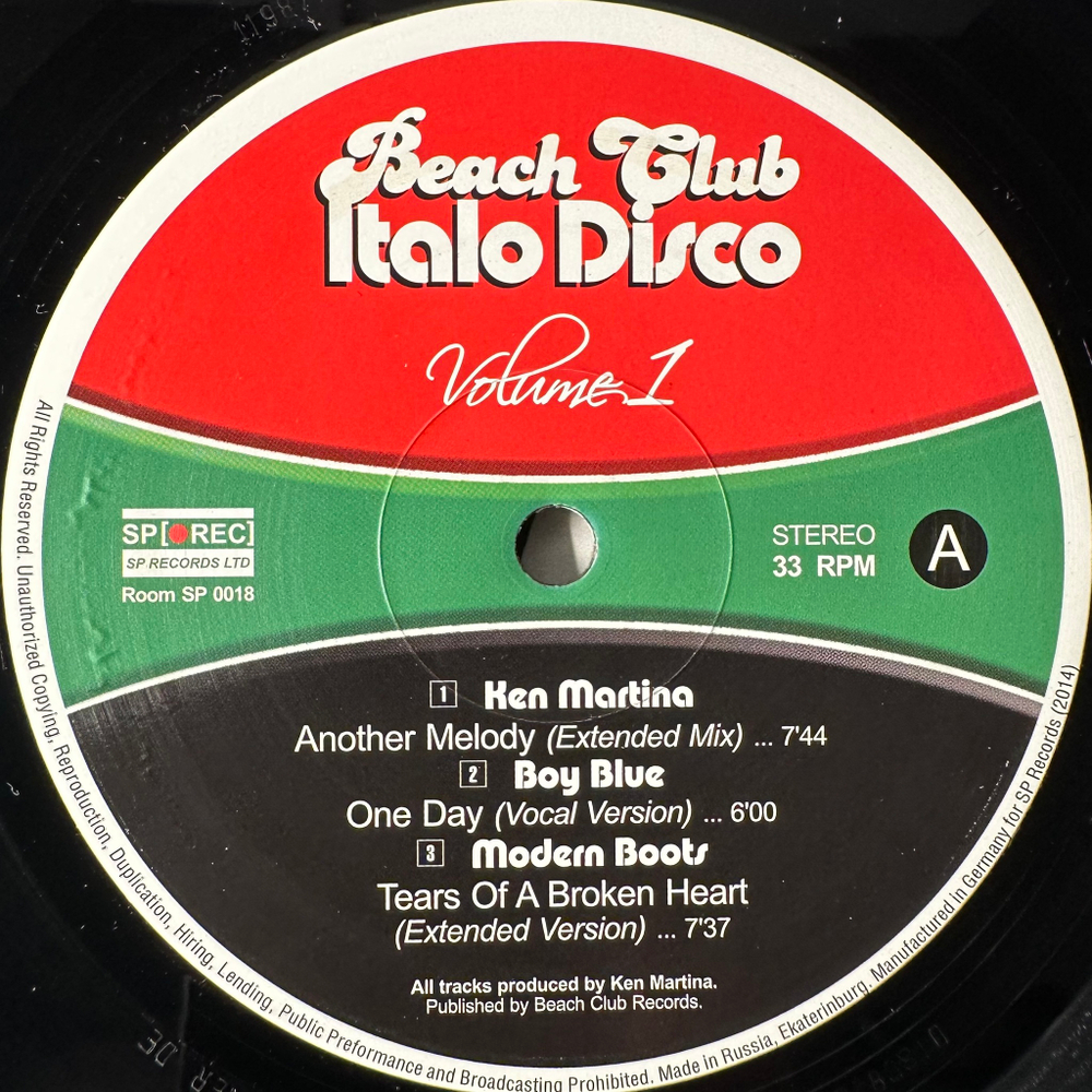 Сборник Beach Club Italo Disco Vol.1 (Россия 2014г.)