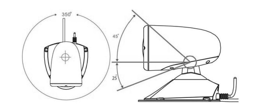 Прожектор с дистанционным управлением, белый корпус, ксенон, брелок и джойстик, модель 981