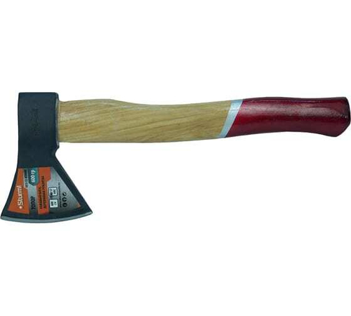 ТОПОР STURM! 600Г КОВАНЫЙ БОЕК, ДЕРЕВЯННАЯ РУКОЯТКА 1015-52-WD060