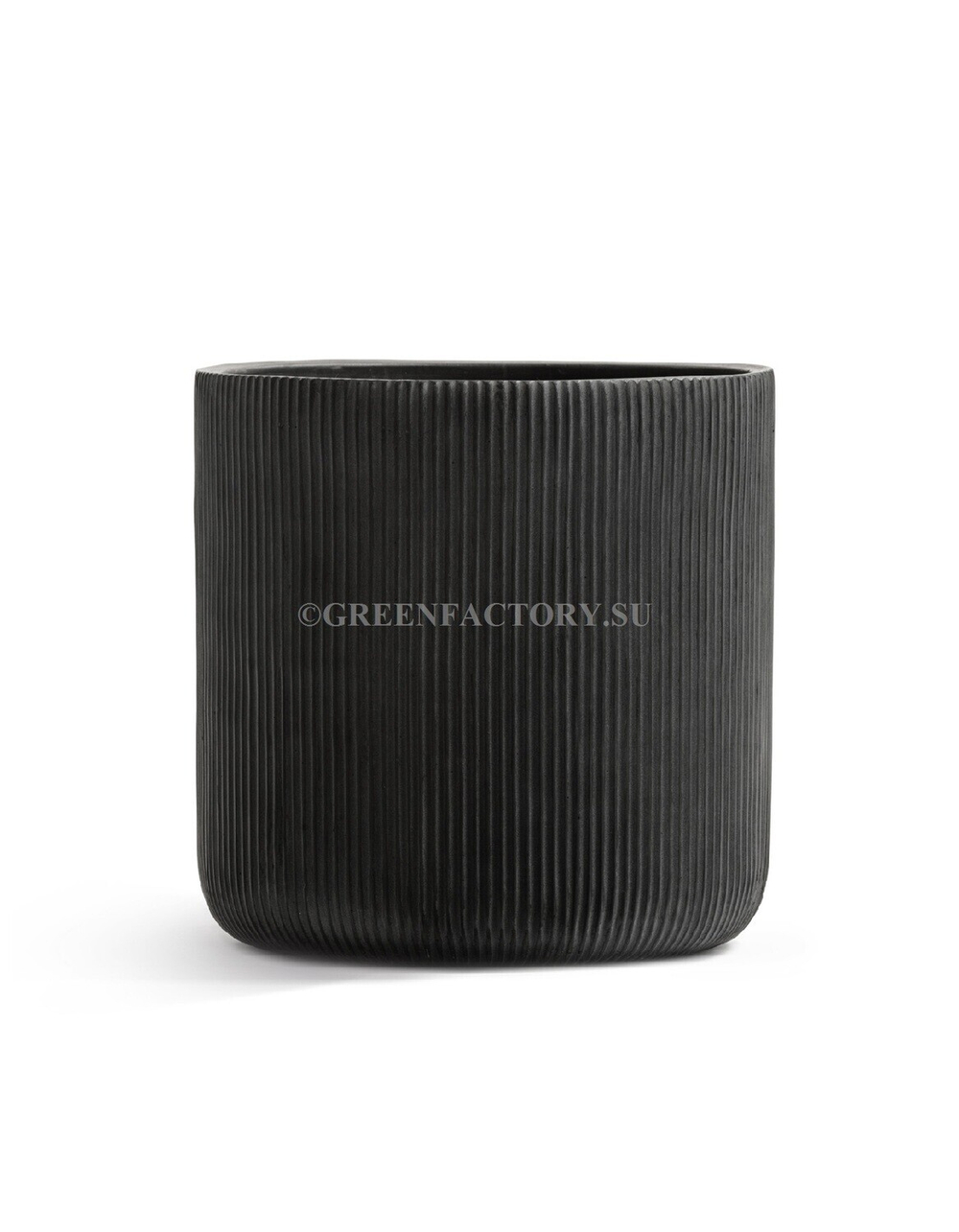 Кашпо TREEZ ERGO - серия Jet - Цилиндр - Антрацит