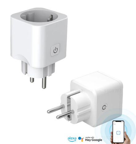 Умная розетка с Wi-Fi 16А с ваттметром и защитой от перегрузки