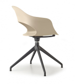 Кресло офисное пластиковое Scab Design Lady B, черный, тортора