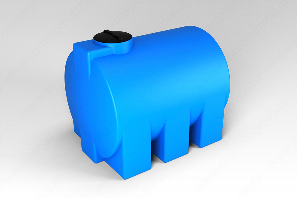 Ёмкость пластиковая пищевая ЭкоПром ЭВГ 3000 л. горизонтальная (138x201x161см;черный) - арт.555398