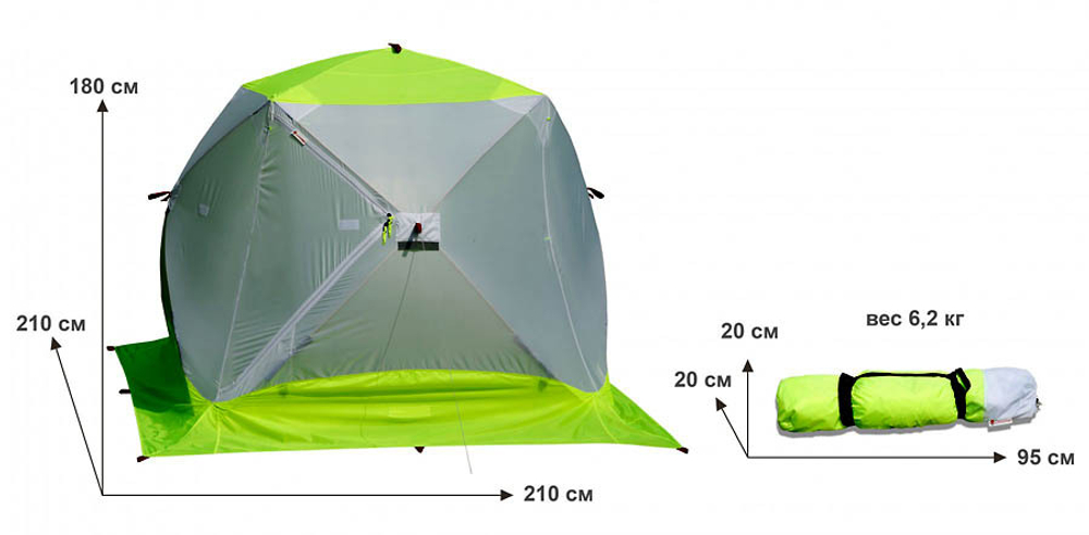Зимняя палатка Лотос Куб 3 Компакт ЭКО 17056