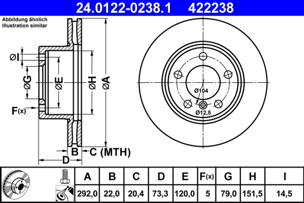 ATE - 24012202381-ATE - Brake Disc