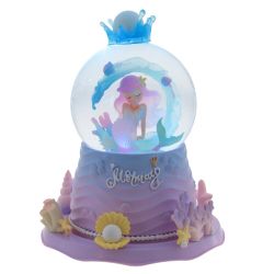 GAEM Фигурка декор "Русалка" в стекл шаре (муз, подсвет, вьюга, движ, 3xAAA н/п), D10 см, L15 W15 H20 см