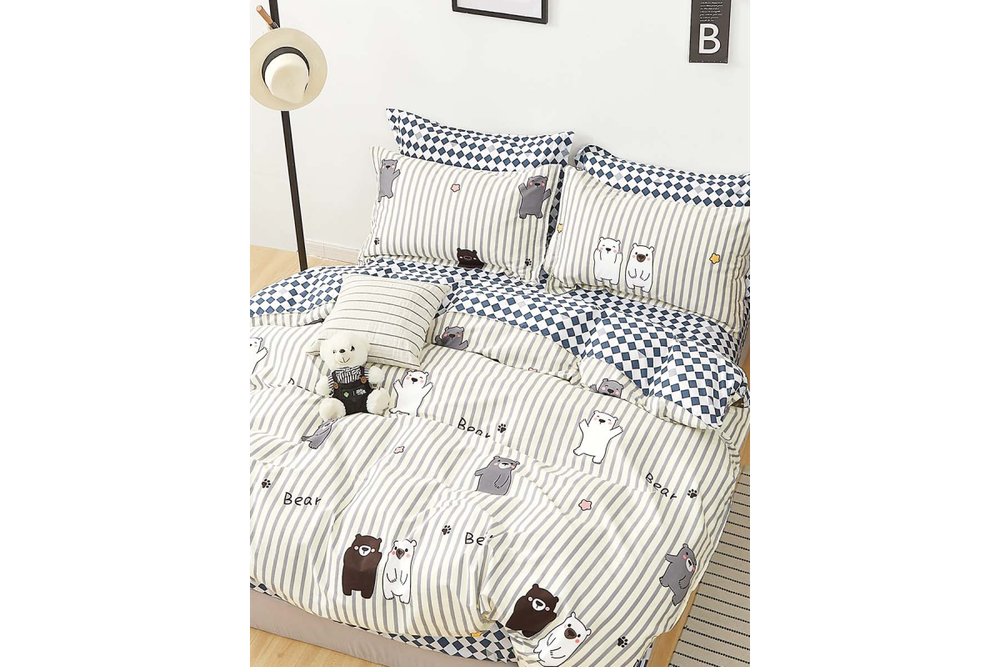 Постельное белье GoodNight Сатин Делюкс 303 с компаньоном евро (с нав. 50х70)