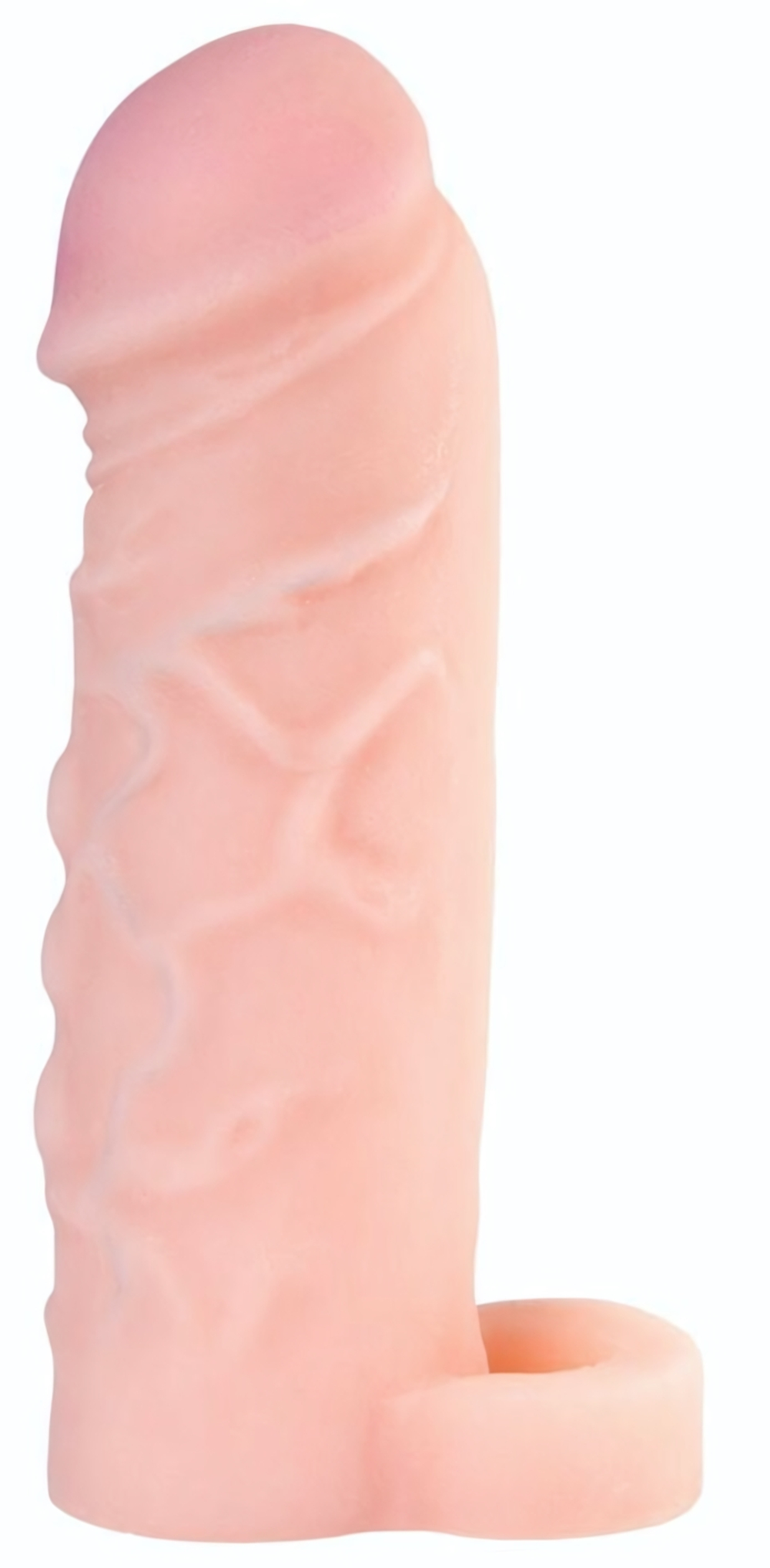 Фаллическая насадка XLOVER INCREASE+ с кольцом для фиксации - 17 см. (Цвет: телесный)