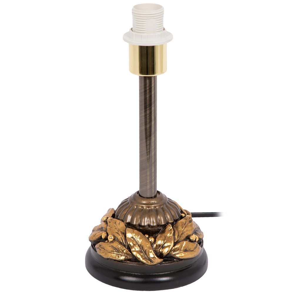 Настольная лампа Лоретт Бронза с абажуром Адель Шоколад